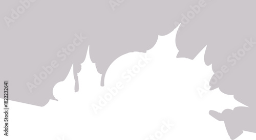 A bold flat silhouette of an ornate fantasy castle with spiked towers and domed rooftops emerging dramatically from the bottom edge, creating a mysterious fairytale atmosphere.