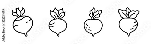Vector rutabaga illustration scalable vegetable icon