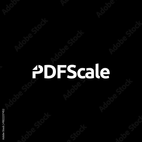 PDFscale Logo on Black Background: Modern Document Management.