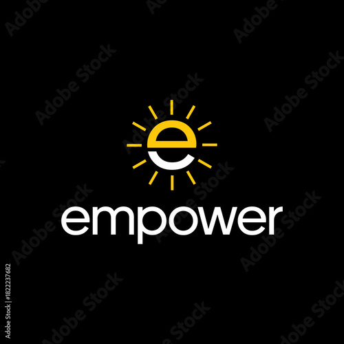 Empower logo featuring a stylized sun and the word empower in white.