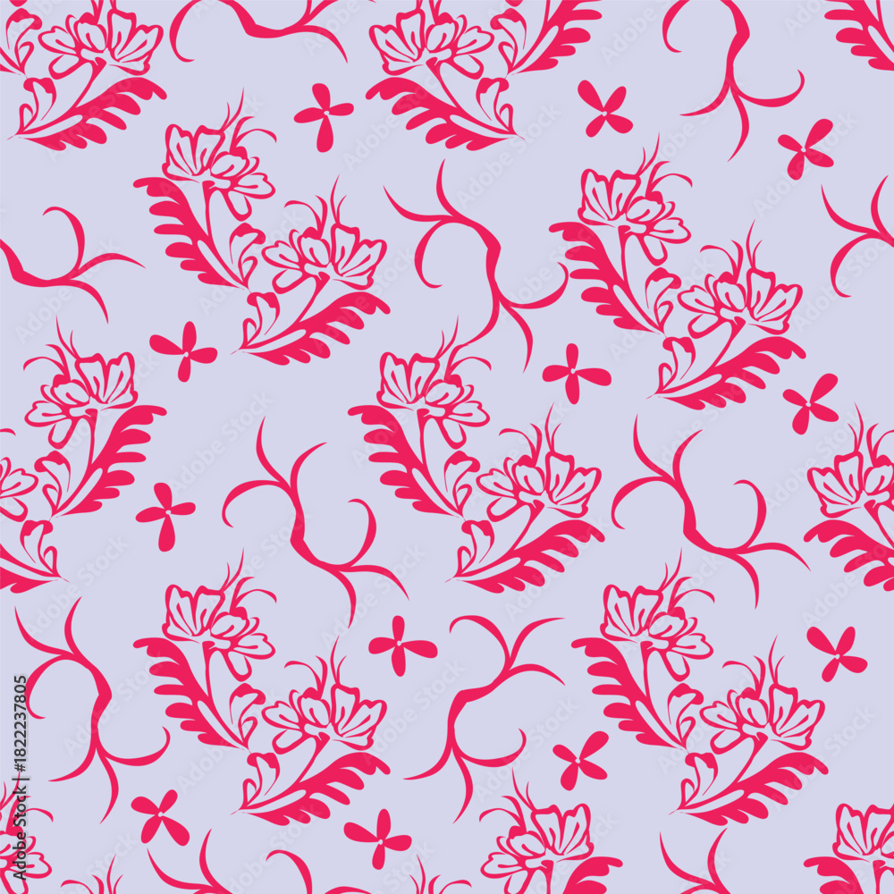 Naklejka premium seamless floral pattern