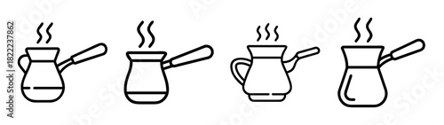 Turkish coffee cup vector illustration delicious beverage scalable svg icon