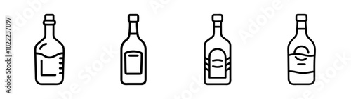 Vodka bottle vector illustration for svg download