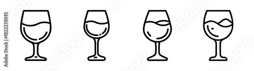 Elegant wine tasting glass vector illustration for svg