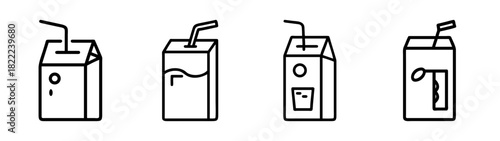 Juice box vector illustration drink container icon beverage packaging svg