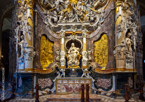 Statue of Madonna in Toledo cathedral, Spain