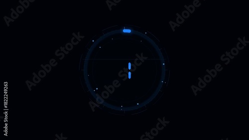 High quality design element featuring a digital timer display with blue accents on a dark background for tech projects