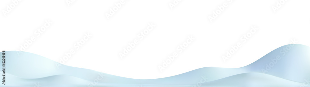 Obraz premium 3d snow ground background. Snowy hill, wavy snowdrift png, winter podium, white mountain border. Vector element illustration for poster, winter greeting card