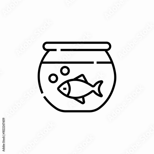 aquarium fish icon sign vector