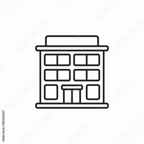apartment building icon sign vector