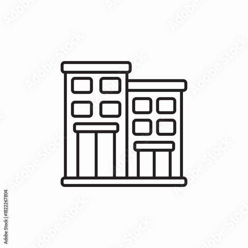 building apartment icon sign vector