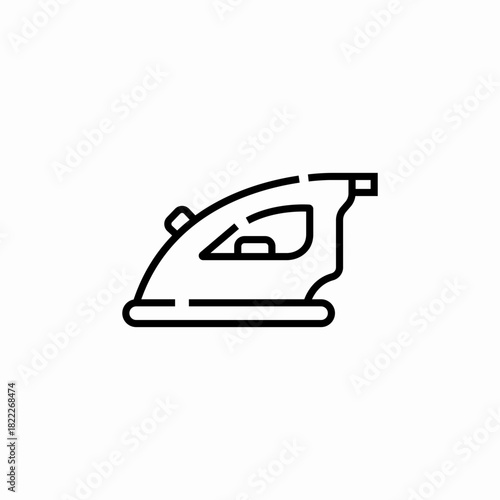 iron laundry icon sign vector