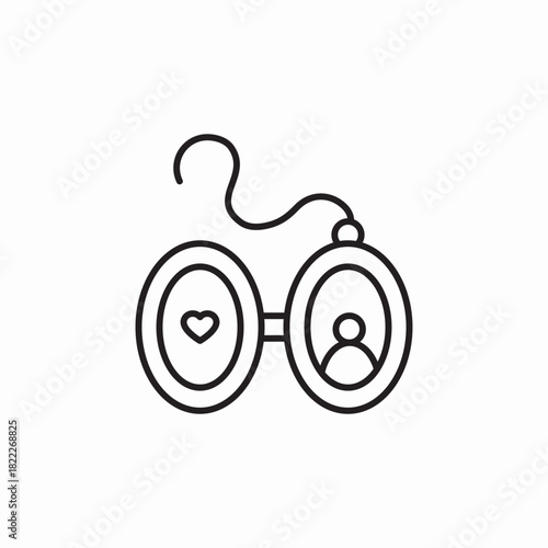 necklace pendant photo icon sign vector