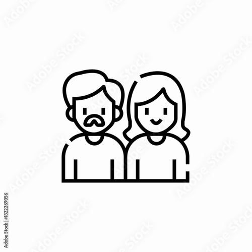 parents father mother icon sign vector