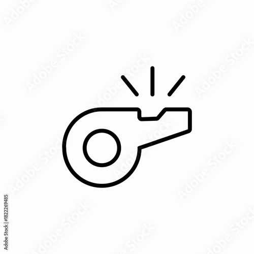 referee whistle icon sign vector