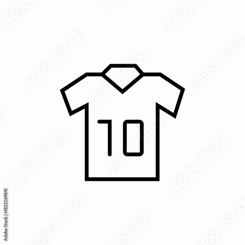 soccer jersey icon sign vector