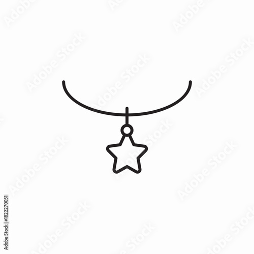 star necklace icon sign vector