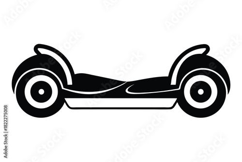 Hoverboard in solid black with a sleek design, offering a glimpse into futuristic mobility