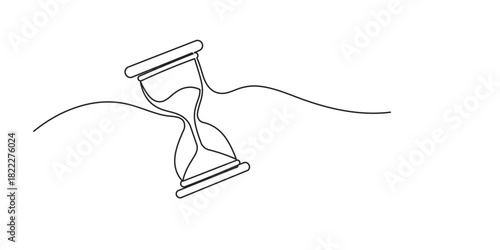one continuous hourglass line. editable stroke. one hourglass line vector