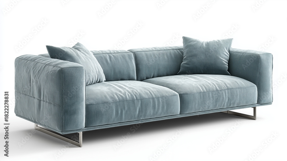 Obraz premium baxter minimalist sofa, with armrests resembling fireworks, decorated with stainless steel hardware, well proportioned, full armrest cushions, 12 cm hardware feet, a double piece s