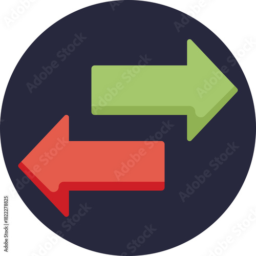 An arrow indicating the flow or guidance of a conversation.