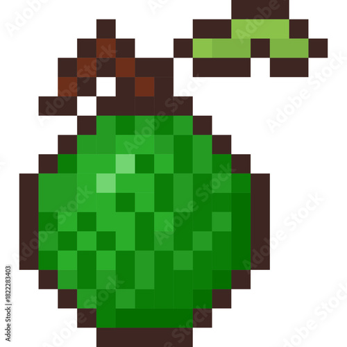 custard apple isolate pixel illustration design