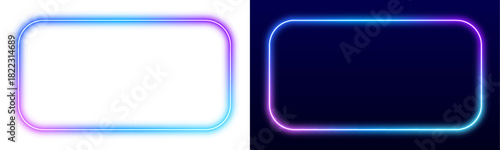 glowing neon square floats in a soft white space. Radiant gradients shimmer along its edges. The illustration evokes a clean futuristic mood.