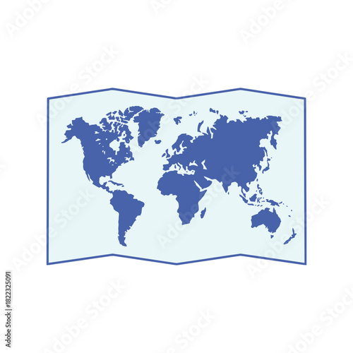 Navigate the Globe with this World Map Illustration, Ideal for Geography Enthusiasts, Travel Agencies, and Educational Resources, Showcasing Global Connectivity