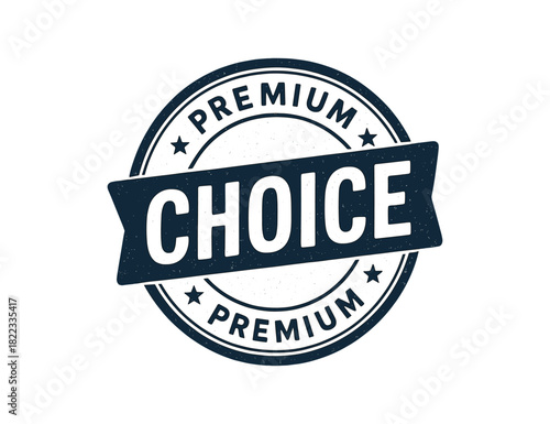 Premium choice badge with retro design for quality assurance