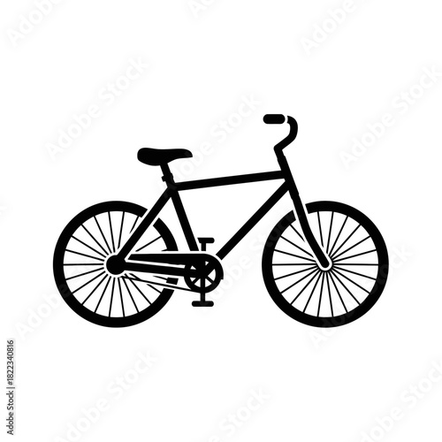 Vector icon of a bicycle in a minimalist style