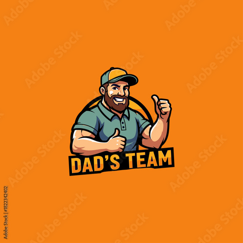 Dad icon flat vector design.