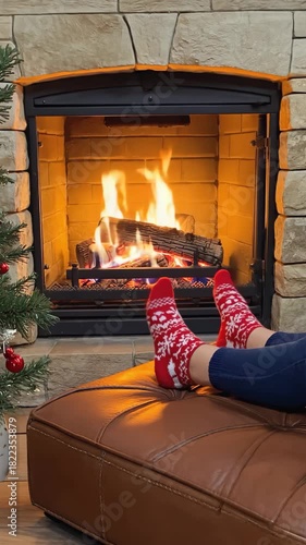 Cozy Christmas Fireplace Relaxation
