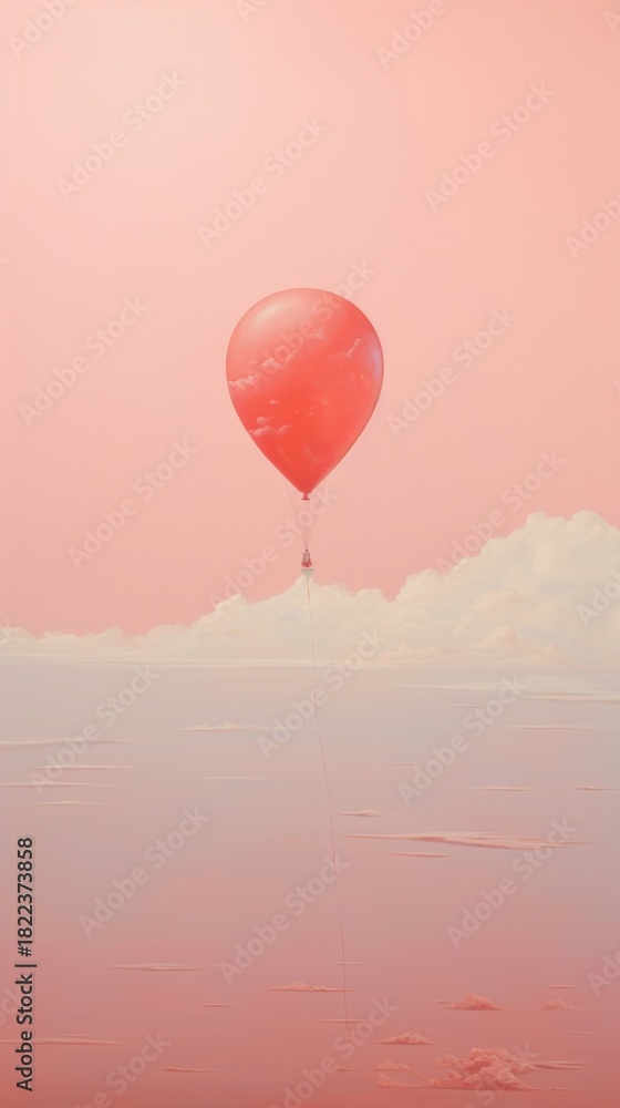 Fototapeta premium Balloon tranquility outdoors mid-air.