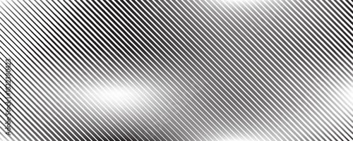 Black and white thin line diagonal stripes pattern background. Rows of slanted black lines pattern. Stripes grid.