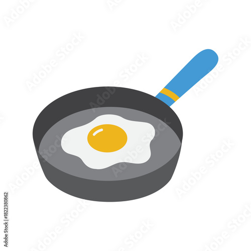 Egg cooking sunny side up in a pan capture perfect for food blogs, recipe websites, culinary designs, breakfast menus, and cooking tutorials
