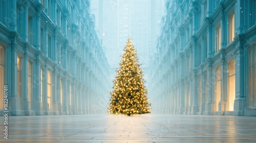 Christmas Tree in a Grand Urban Gallery