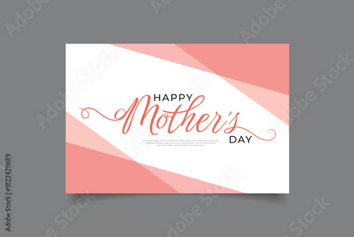 happy mothers day greeting card template design