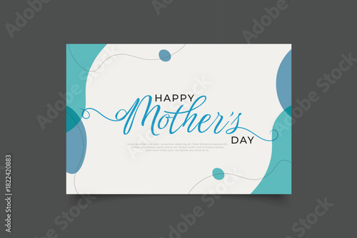 happy mothers day greeting card template design