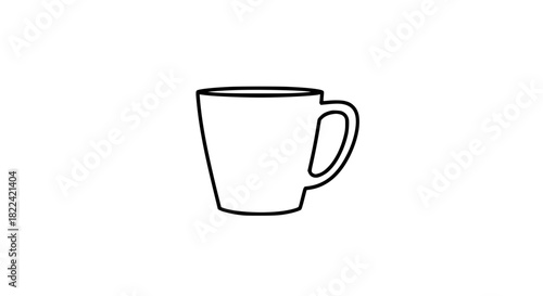 Office clear cup black white icon