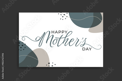 happy mothers day greeting card template design