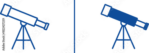 Cosmic Gaze: A telescope, a gateway to the cosmos, stands ready to explore the vast expanse of the universe. 