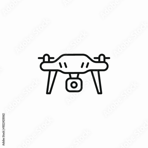 drone flight camera icon sign vector
