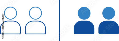 Illustration of Two People: Two simplified human figures, representing diversity and unity, rendered in a minimalistic graphic style.