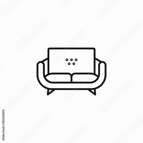 sofa couch icon sign vector