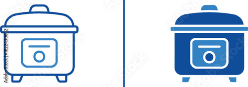 Modern Electric Cooker: A sleek illustration of a modern electric cooker, designed for convenience and efficiency in the kitchen. Focusing on its modern design and ease of use. 