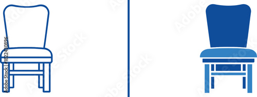 Chair Design: An artistic representation of a simple chair, showcasing its elegant form, perfect for interior design and home decor concepts.