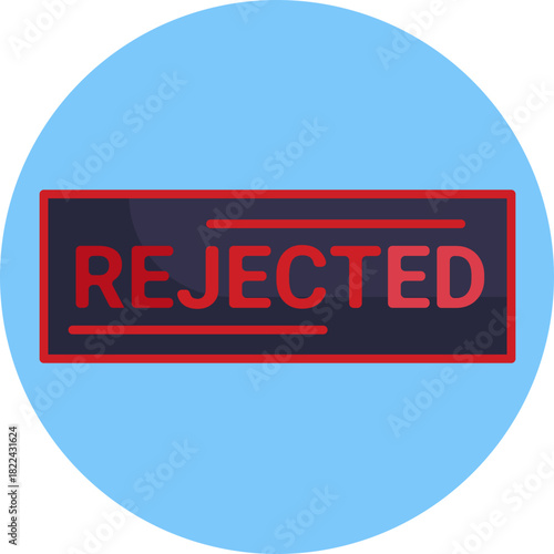 A tag symbol showing a clear rejection mark to signal denial or disapproval.