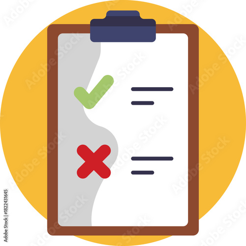 Task or form status indicator for accepted and denied entries.