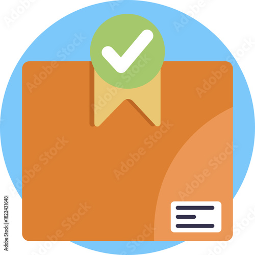 A package marked as delivered, verified, or accepted.