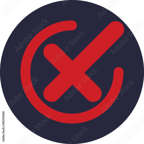 Marks something as invalid, declined, or refused.